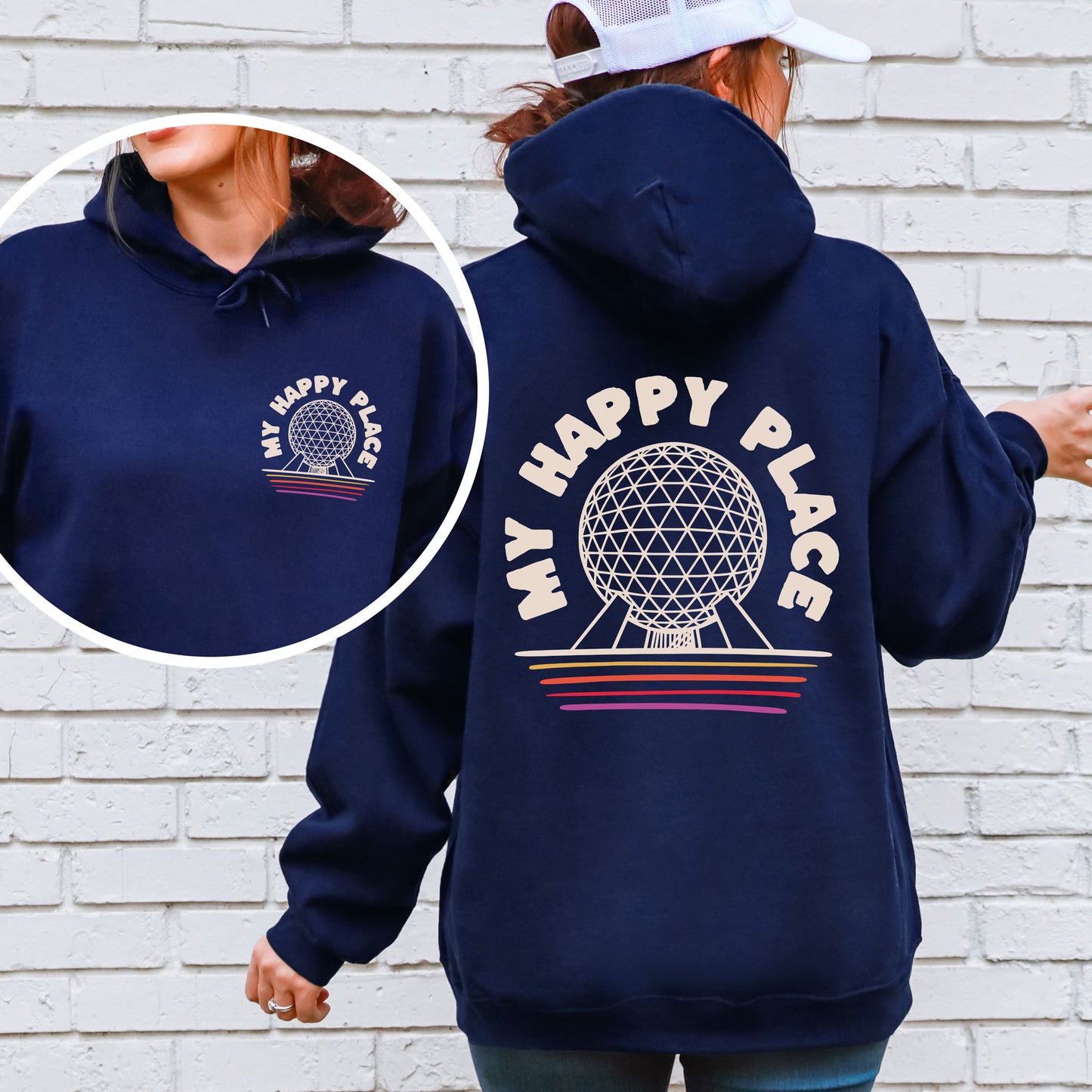 My Happy Place | Epcot Spaceship Earth Hoodie