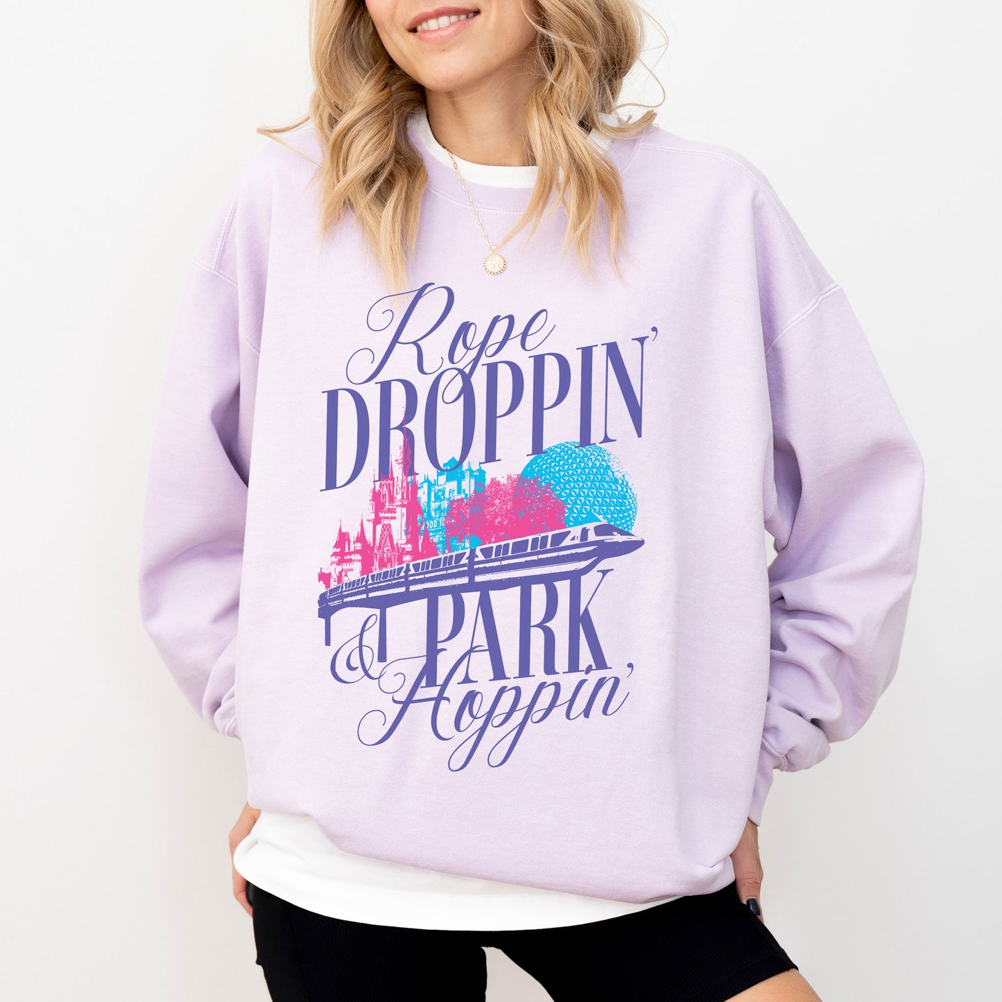 Rope Droppin’ & Park Hoppin’ | All-Day Disney Crewneck