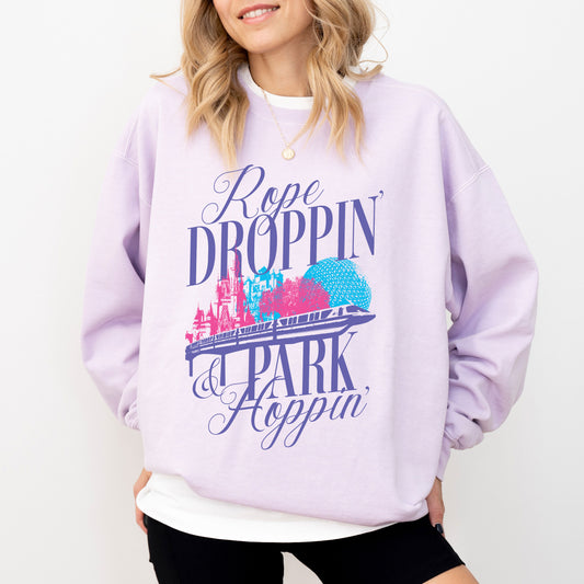 Rope Droppin’ & Park Hoppin’ | All-Day Disney Crewneck